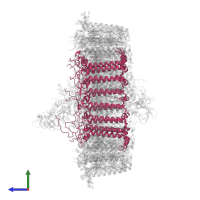 Antenna complex alpha/beta subunit domain-containing protein in PDB entry 7o0v, assembly 1, side view.