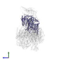 Cytochrome b in PDB entry 7o3e, assembly 1, side view.