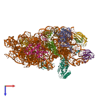 PDB entry 7o5h coloured by chain, top view.