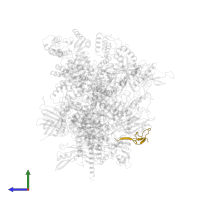 DNA-directed RNA polymerases I, II, and III subunit RPABC4 in PDB entry 7obb, assembly 1, side view.