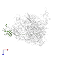 DNA-directed RNA polymerase I subunit RPA34 in PDB entry 7obb, assembly 1, top view.