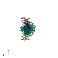 PDB entry 7ock coloured by chain, side view.