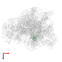 Large ribosomal subunit protein uL14m in PDB entry 7ods, assembly 1, top view.