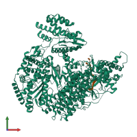 PDB entry 7oea coloured by chain, front view.