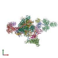 PDB entry 7oop coloured by chain, front view.