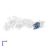 NADH-quinone oxidoreductase subunit M in PDB entry 7p7j, assembly 1, top view.