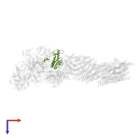 NADH-quinone oxidoreductase subunit B in PDB entry 7p7j, assembly 1, top view.