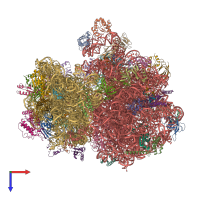 PDB entry 7pic coloured by chain, top view.