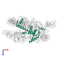 Histone H3-like centromeric protein A in PDB entry 7pii, assembly 1, top view.