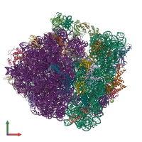 PDB entry 7pjs coloured by chain, front view.