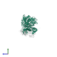 Unconventional myosin-Va in PDB entry 7plt, assembly 1, side view.