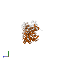 Unconventional myosin-Va in PDB entry 7pm0, assembly 1, side view.