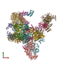 PDB entry 7pmn coloured by chain, front view.