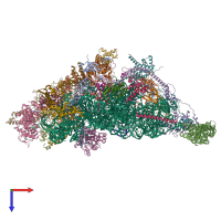 PDB entry 7pnz coloured by chain, top view.