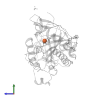 FE (III) ION in PDB entry 7poy, assembly 1, side view.