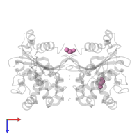 1-BUTANOL in PDB entry 7psf, assembly 2, top view.