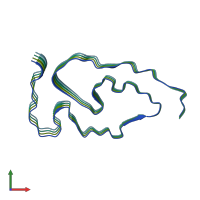 PDB entry 7py2 coloured by chain, front view.