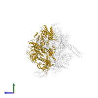 DNA-directed RNA polymerase subunit beta' in PDB entry 7py6, assembly 1, side view.