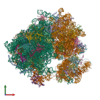 PDB entry 7q0r coloured by chain, front view.