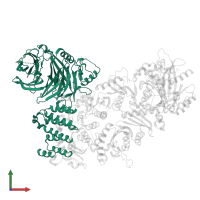 WD repeat-containing and planar cell polarity effector protein fritz homolog in PDB entry 7q3e, assembly 1, front view.