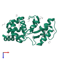 N-acetylmuramidase domain-containing protein in PDB entry 7q4t, assembly 1, top view.