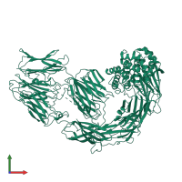 PDB entry 7q5z coloured by chain, front view.