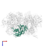 DNA replication licensing factor MCM2 in PDB entry 7qhs, assembly 1, top view.