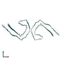 PDB entry 7ql4 coloured by chain, front view.