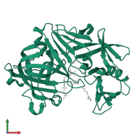 Endothiapepsin in PDB entry 7qm6, assembly 1, front view.