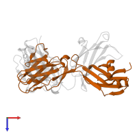 Antibody light chain in PDB entry 7qt2, assembly 1, top view.