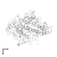 CHLORIDE ION in PDB entry 7qzr, assembly 1, top view.