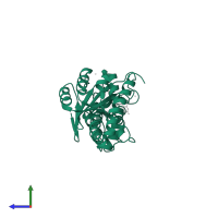 DNA polymerase I in PDB entry 7r0t, assembly 1, side view.