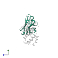 NbArc-H11 in PDB entry 7r1z, assembly 1, side view.