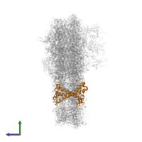 Chlorophyll a-b binding protein, chloroplastic in PDB entry 7r3k, assembly 1, side view.