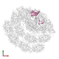 Photosystem I reaction center subunit II, chloroplastic in PDB entry 7r3k, assembly 1, front view.