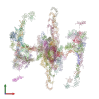 PDB entry 7r5k coloured by chain, front view.
