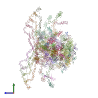 PDB entry 7r5k coloured by chain, side view.