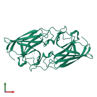 FtrA-P19 protein in PDB entry 7r5p, assembly 1, front view.