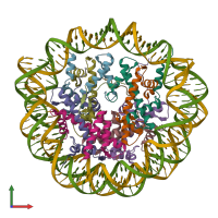 PDB entry 7r5r coloured by chain, front view.