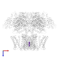 POTASSIUM ION in PDB entry 7rk6, assembly 1, top view.