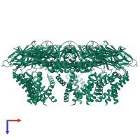 Seipin in PDB entry 7rsl, assembly 1, top view.