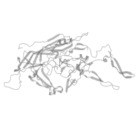 The deposited structure of PDB entry 7rwt contains 60 copies of Pfam domain PF08398 (Phospholipase A2-like domain) in Capsid protein VP1. Showing 1 copy in chain AB [auth 1] (this domain is out of the observed residue ranges!).