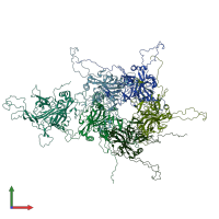 PDB entry 7ryj coloured by chain, front view.