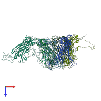 PDB entry 7ryj coloured by chain, top view.