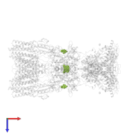 {[7-morpholin-4-yl-2,3-dioxo-6-(trifluoromethyl)-3,4-dihydroquinoxalin-1(2H)-yl]methyl}phosphonic acid in PDB entry 7rz4, assembly 1, top view.