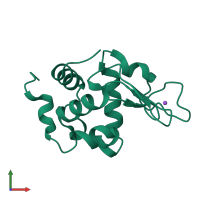 PDB entry 7s2c coloured by chain, front view.