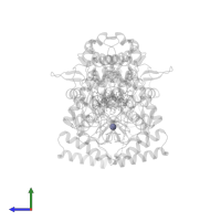 ZINC ION in PDB entry 7s3x, assembly 1, side view.