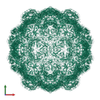 Type 1 encapsulin shell protein EncA in PDB entry 7s4q, assembly 1, front view.