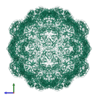 Type 1 encapsulin shell protein EncA in PDB entry 7s4q, assembly 1, side view.