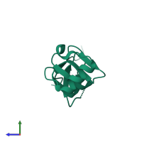 Hydrophobin in PDB entry 7s7s, assembly 1, side view.